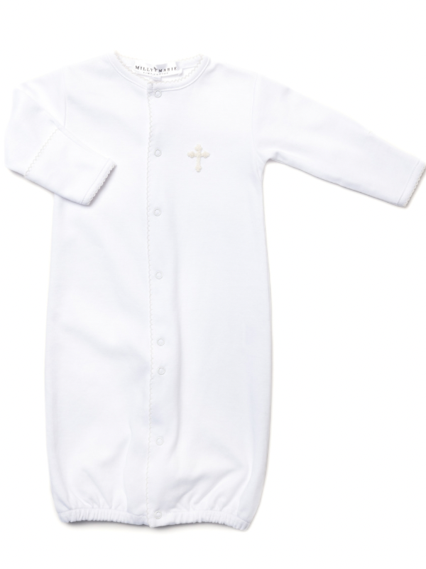 Cross Pima Converter Gown - White