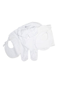 Pima Cotton Picot Trim Baby Blanket -  White