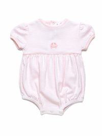 Coastal Pink Crab Pima Ellie Bubble | Lt Pink Stripe