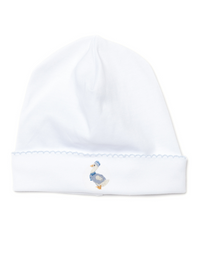 Papa Goose Pima Baby Hat | White