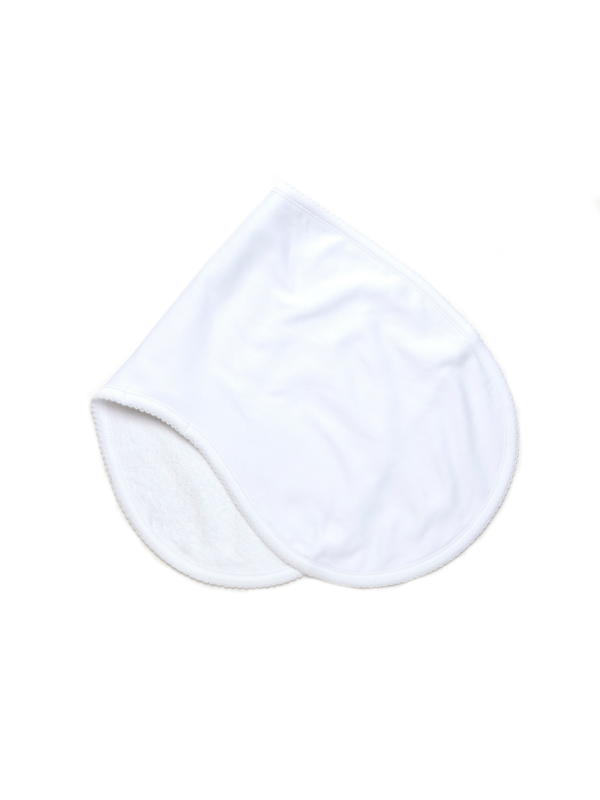 Pima Baby Burp Cloth - White