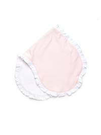 Ruffle Trim Pima Burp Cloth | Lt Pink