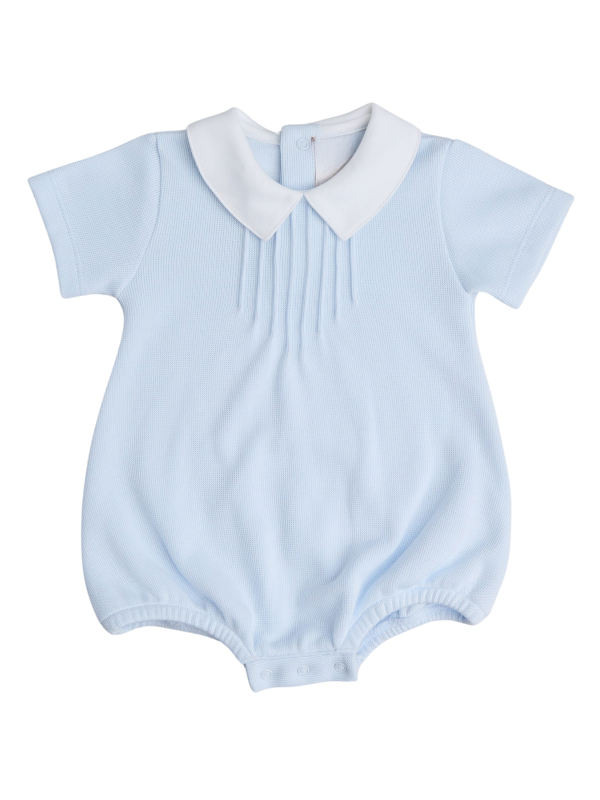 Special Knit Pointed Collar Bubble - Lt Blue