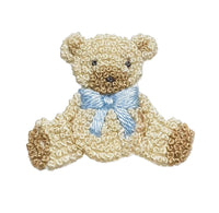 Blue Teddy Bear Pima Bubble | White/Lt Blue