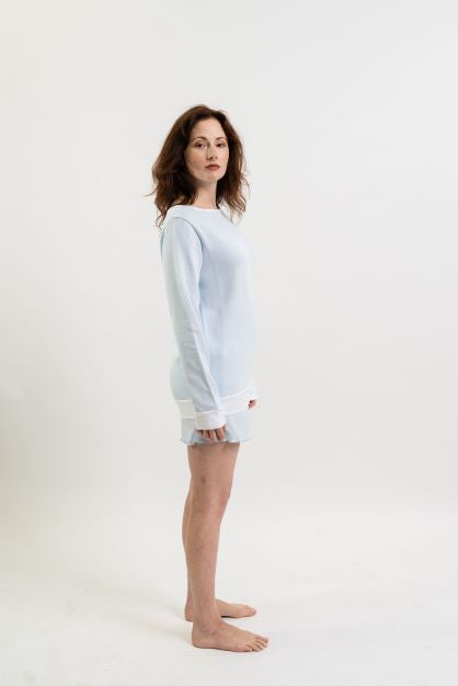 Women's Pima Knit Lounge Sweater | Lt Blue