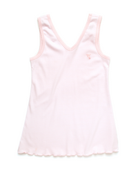Women's Pima Sleeveless Pajama Top | Lt Pink Mini Stripe