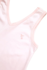 Women's Pima Sleeveless Pajama Top | Lt Pink Mini Stripe