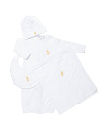 Yellow Duck Pima Cotton Converter Gown | White