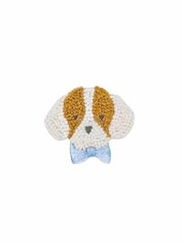 Spotted Boy Puppy Pima Playsuit | Lt Blue Mini Stripe
