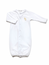 Ivory Heirloom Rattle Pima Converter Gown | White