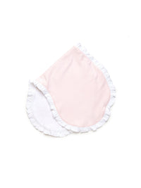 Ruffle Trim Pima Burp Cloth | Lt Pink