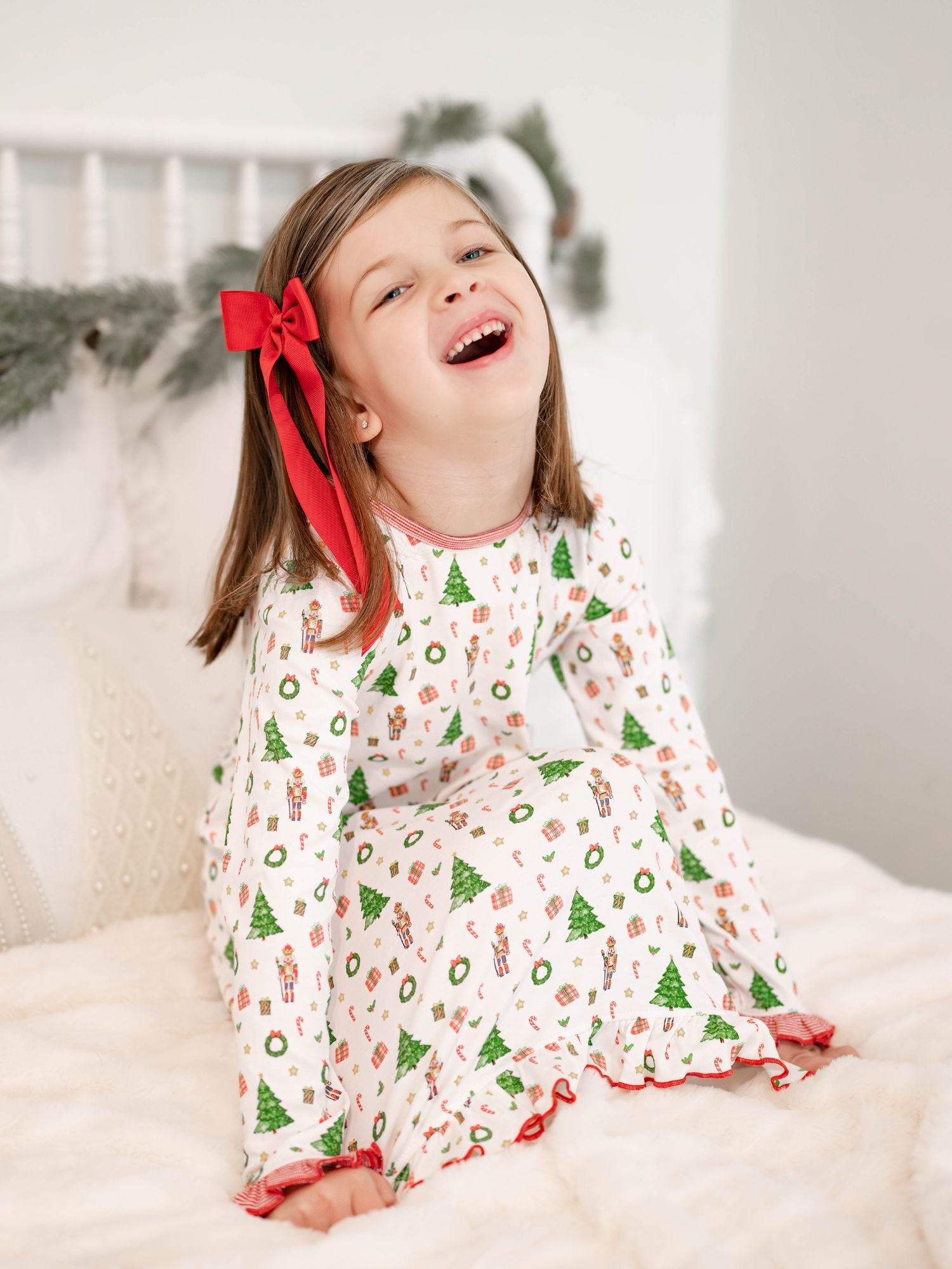 Winter's Whimsy Long-Sleeve Girls Dress