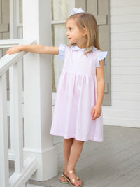 Lucy Pima Play Dress | Lt Pink Mini Stripe