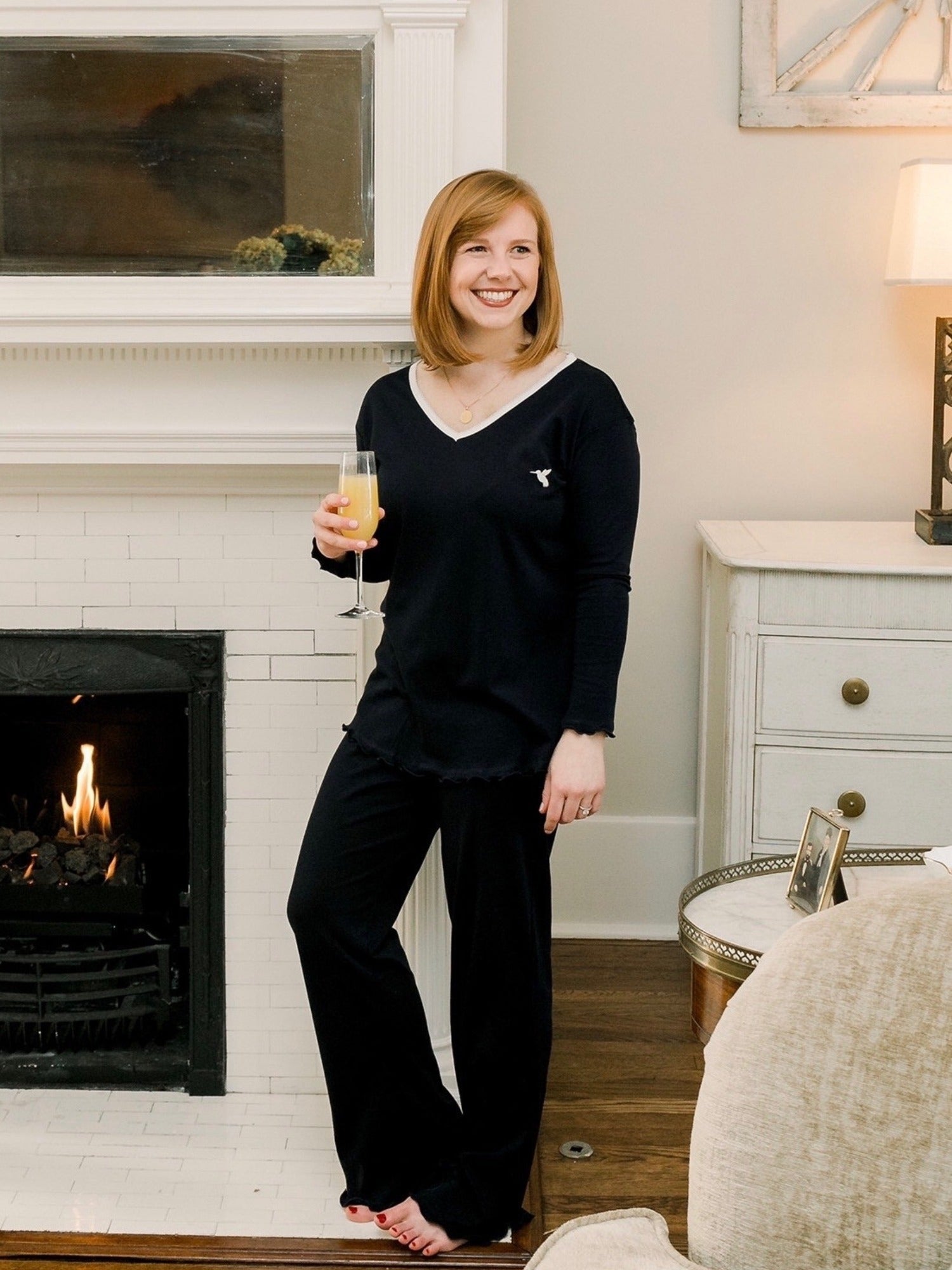 Women's Pima Relaxed Fit Lounge Pants | Navy