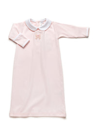 Classic Bow Pima Day Gown | Lt Pink