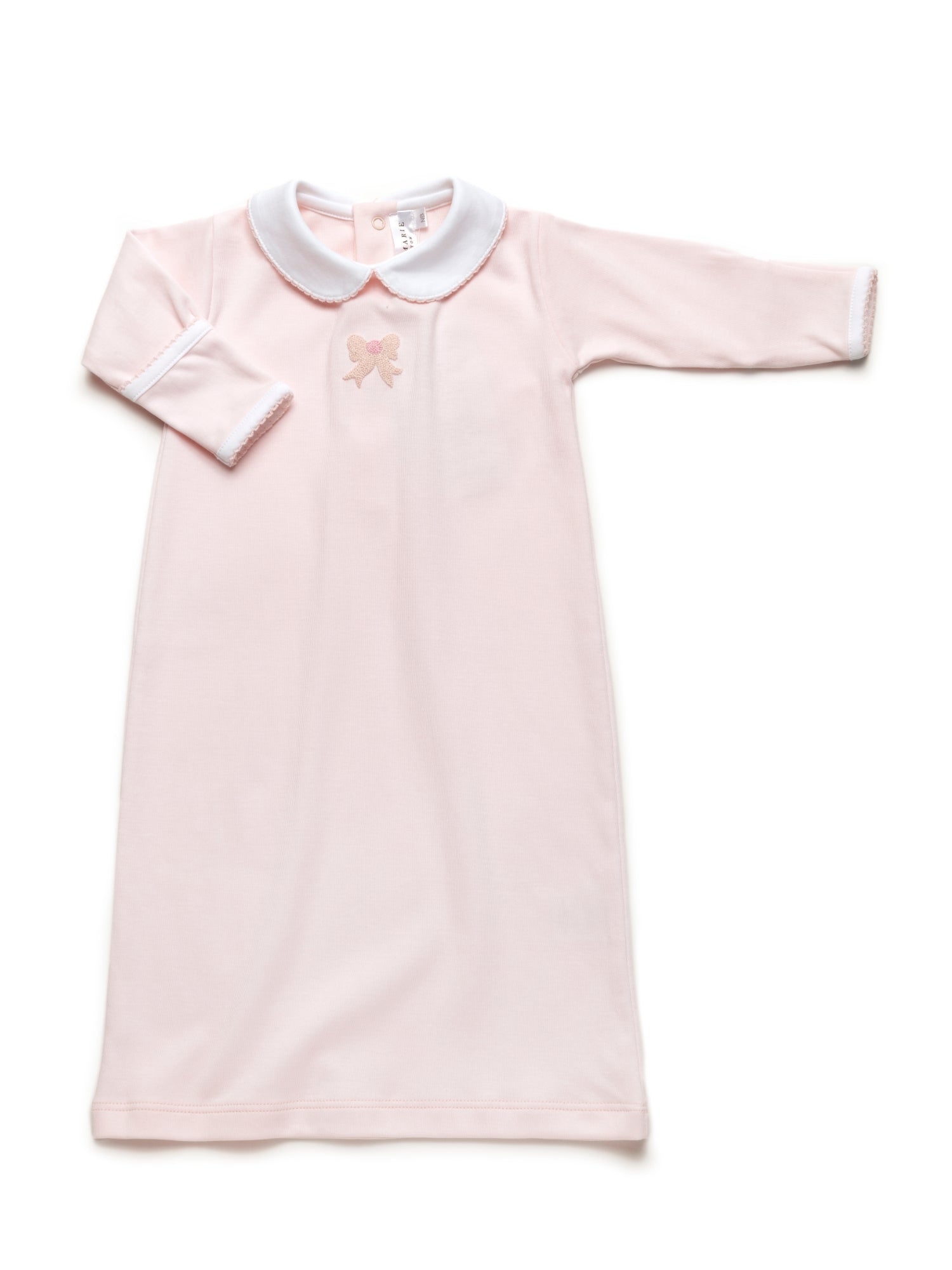 Classic Bow Pima Day Gown | Lt Pink
