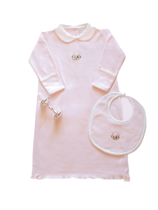 Spotted Girl Puppy Day Gown | Lt Pink