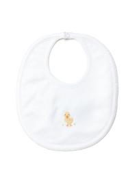 Yellow Duck Pima Bib | White