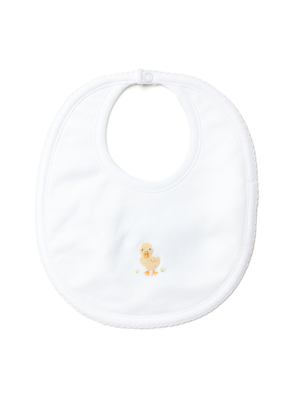 Yellow Duck Pima Bib | White