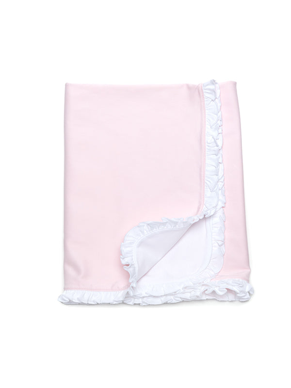 Baby Blanket Pink Cannage Cotton Poplin