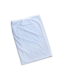 Pima Cotton Picot Trim Baby Blanket - Lt Blue