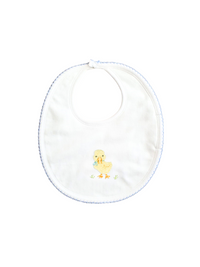 Boy Duck Pima Bib | White