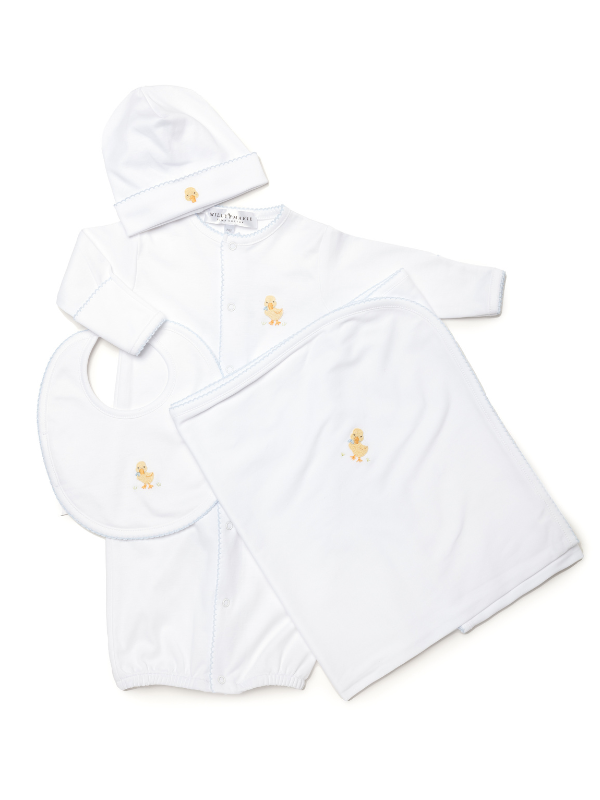 Boy Duck Pima Bib | White