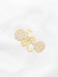 Ivory Heirloom Rattle Pima Baby Hat | White