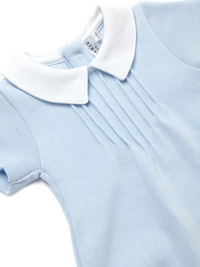 blue special knit bubble details