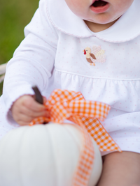 Pink Feather Turkey Pima Bloomer Set | Lt Pink Bitty Dot