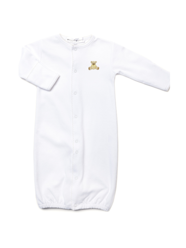 Unisex Baby Yellow Teddy Converter Gown