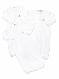 Unisex Baby Yellow Teddy Converter Gown