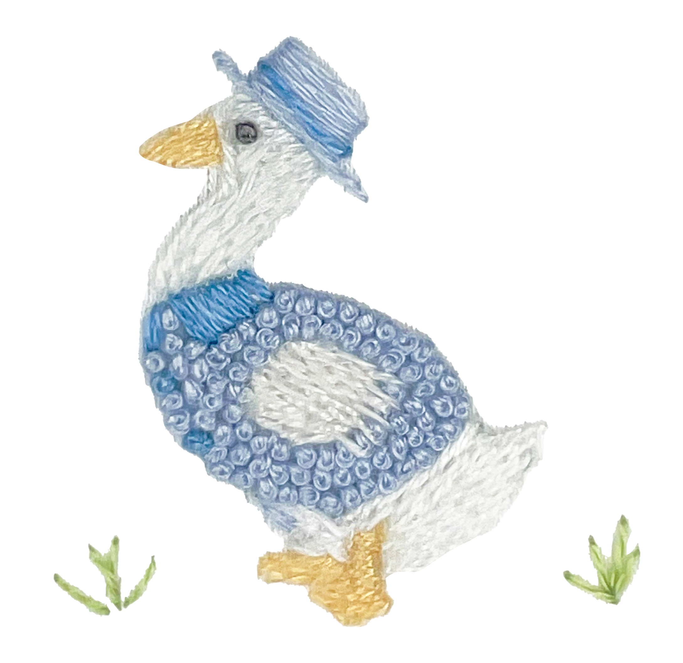 Papa Goose Pima Baby Hat | White