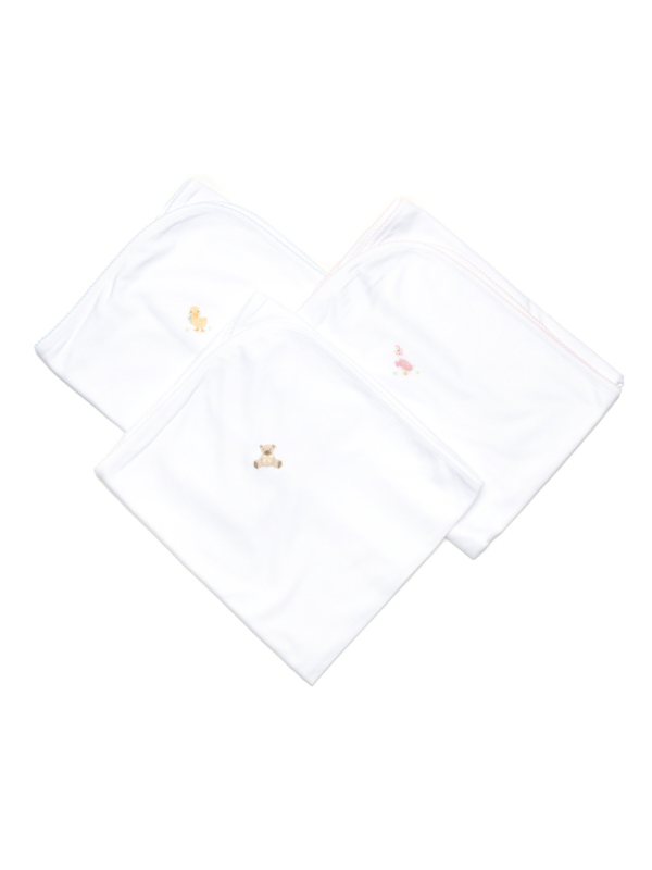 Bonnet Duck Pima Baby Blanket | White
