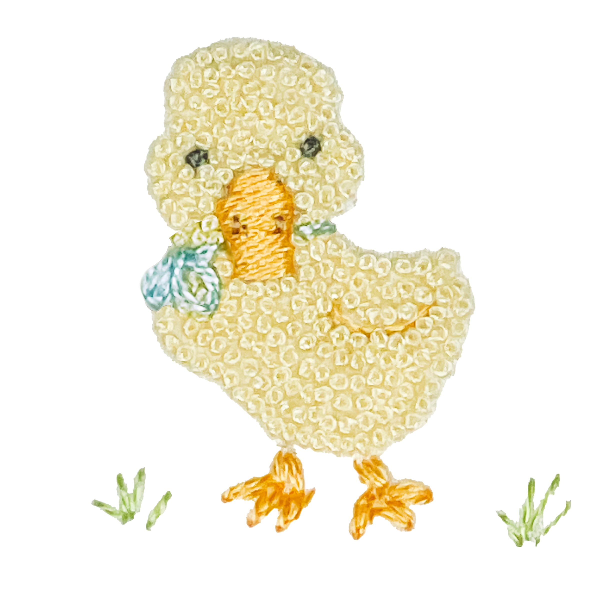 Boy Duck Pima Bib | White