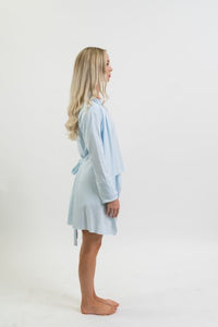 Women's Pima Cotton Cardigan | Lt Blue