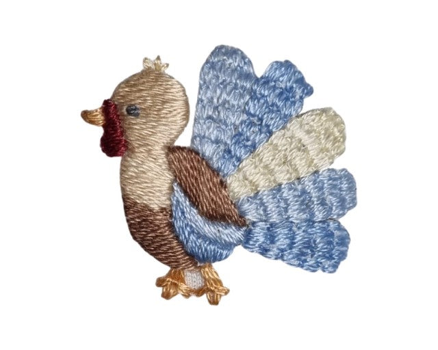 Blue Feather Turkey Pima Bubble | Lt Blue Bitty Dot