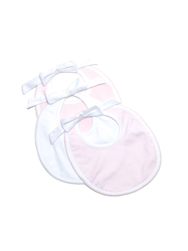 Baby girl bow snap bib 