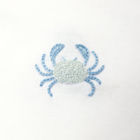 Coastal Blue Crab Collared Pima Footie | Lt Blue