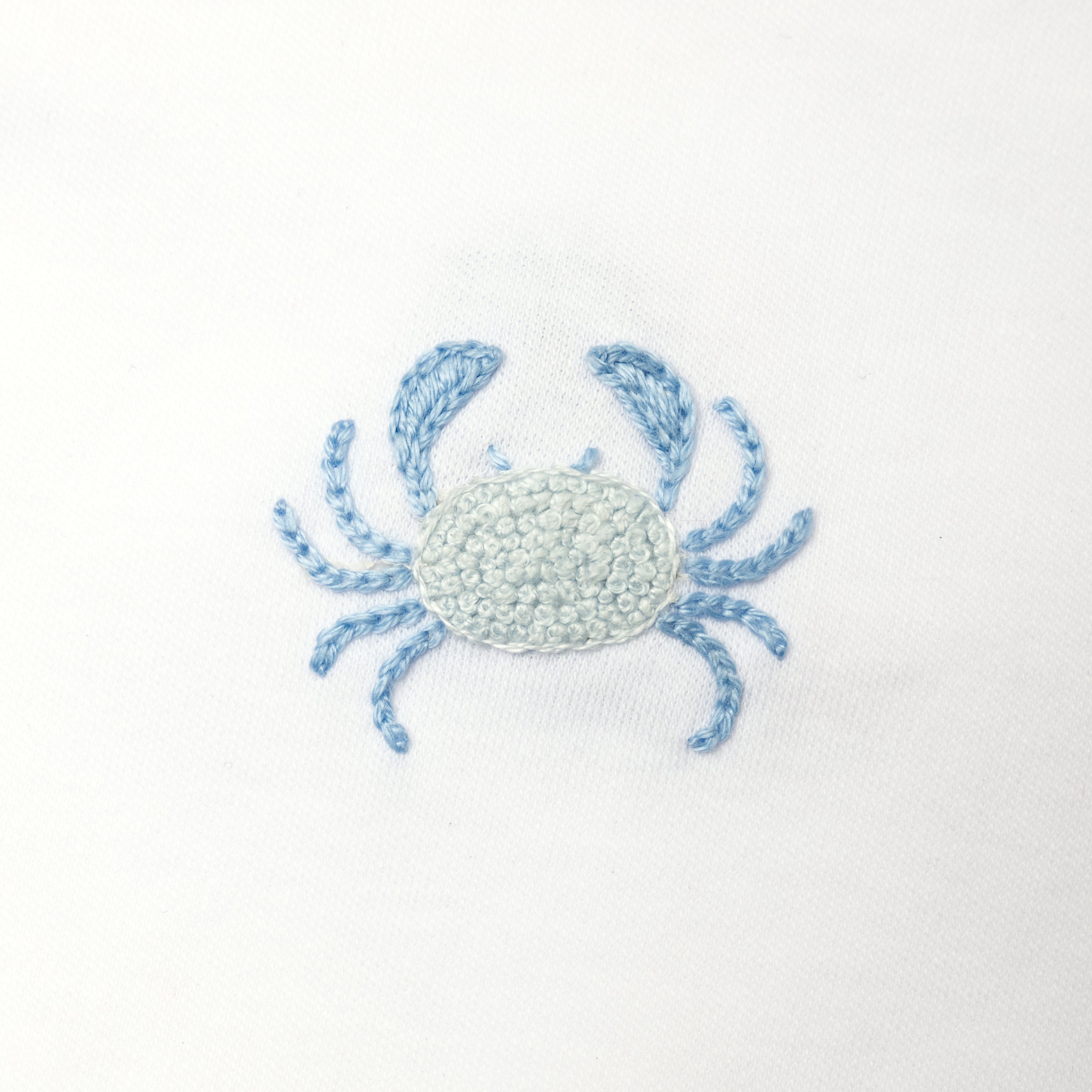 Coastal Blue Crab Collared Pima Footie | Lt Blue