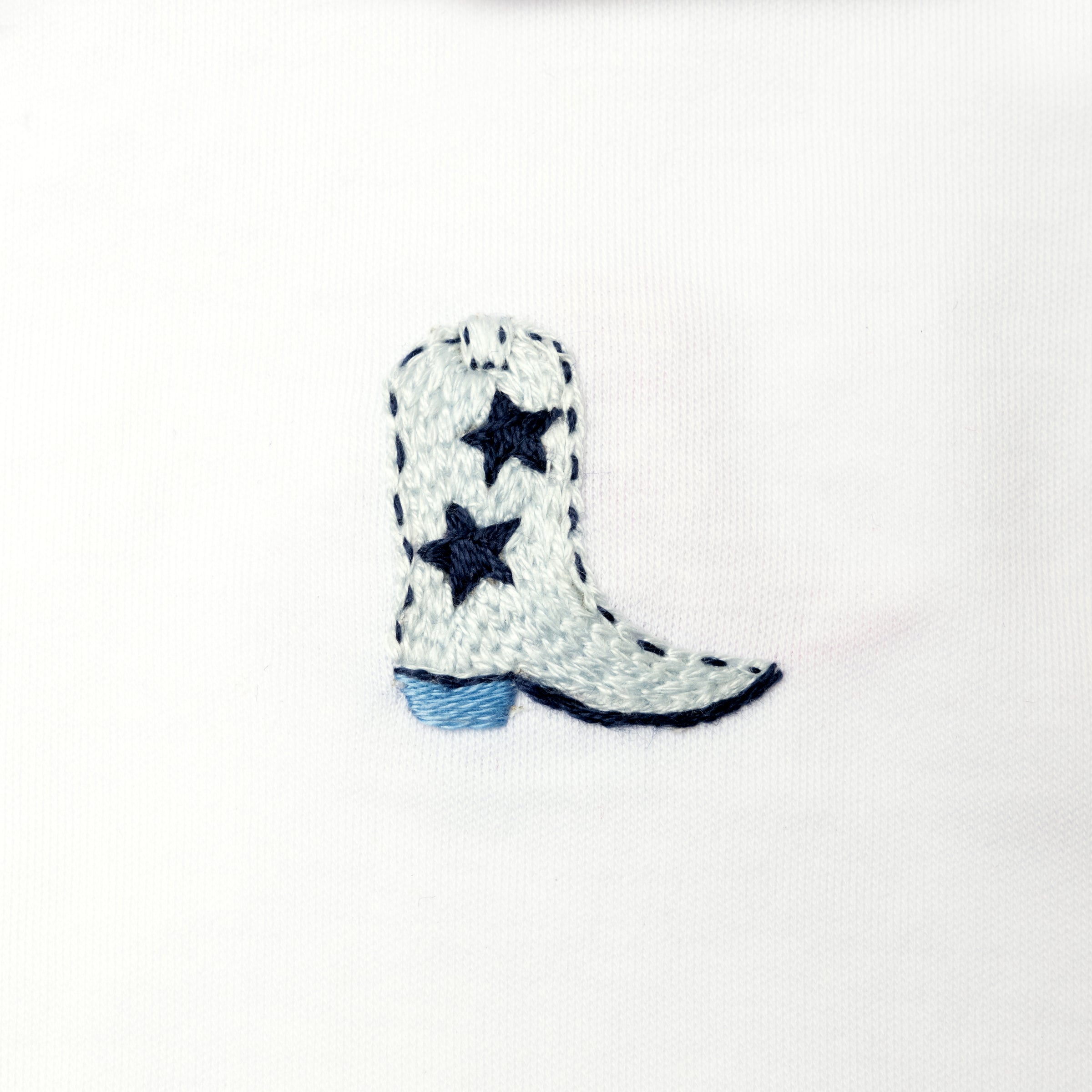 Cowboy Boot Pima Baby Blanket | Lt Blue