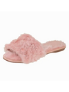 Valentina Belle Fluffy Sequin Slippers Rose