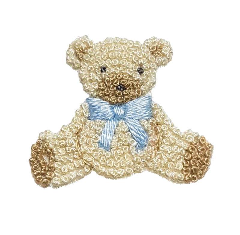 Blue Teddy Bear Pima Baby Blanket