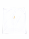Boy Duck Pima Baby Blanket | White
