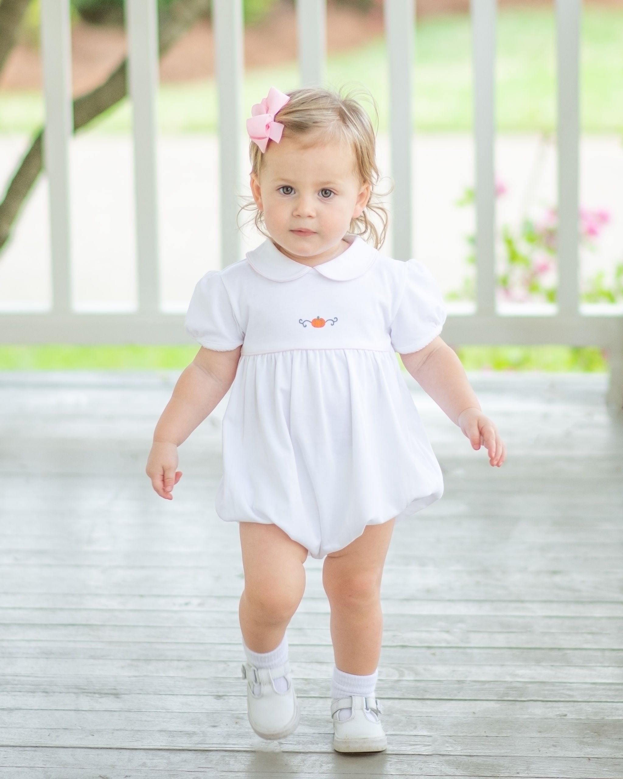 Classic Pumpkin Pima Rosie Bubble | White
