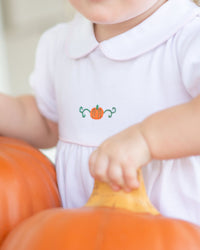 Classic Pumpkin Pima Rosie Bubble | White