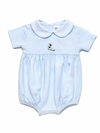 Cowboy Boot Pima Bubble | Lt Blue Mini Stripe
