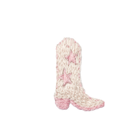 Cowgirl Boot Pima Burp Cloth | Lt Pink