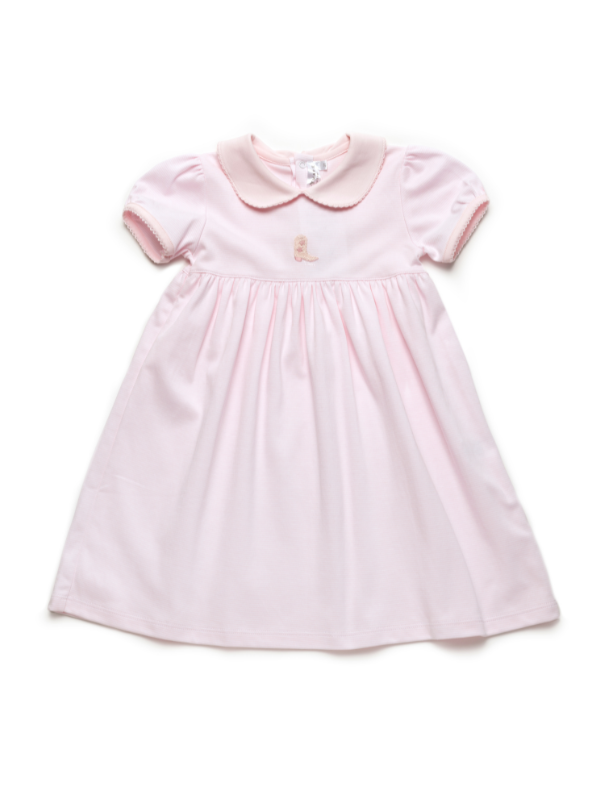 Cowgirl Boot Classic Pima Dress | Lt Pink Mini Stripe