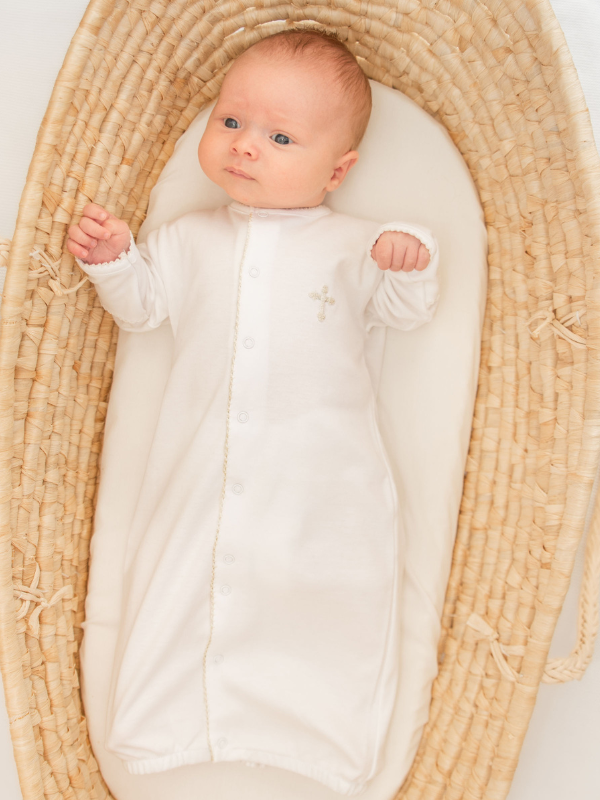 Cross Pima Converter Gown - White